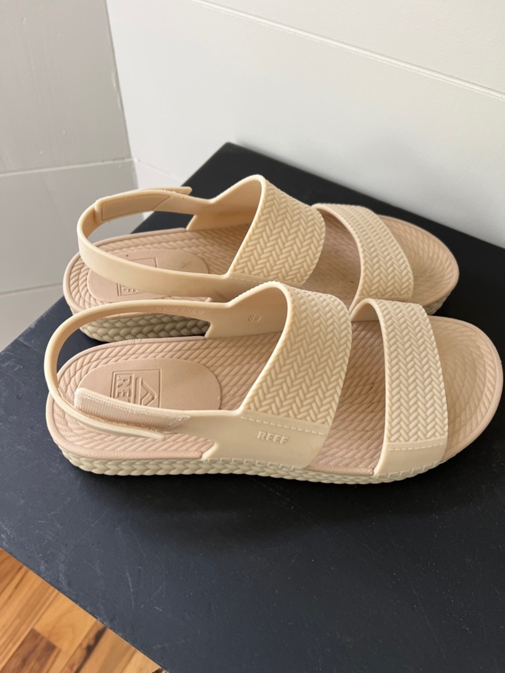 Reef Neutral Beige Slingback Sandals